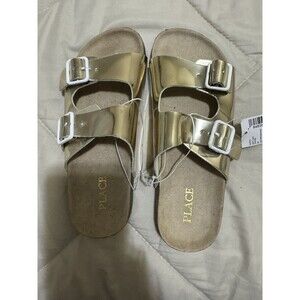 Gold The Children Place Girl Slide Sandals Size 4